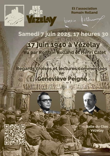 Vézelay, le 17 juin 1940: vu par Romain Rolland et Henri Calet