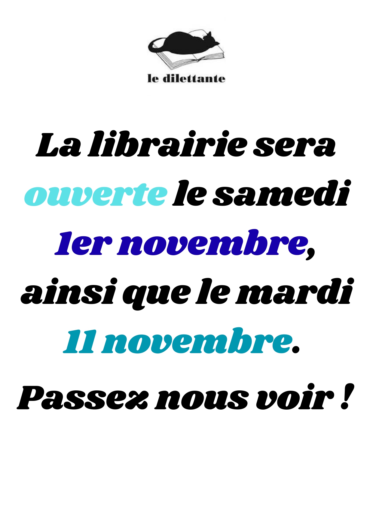 La librairie est ouverte…